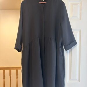 TUCKERNUCK Black Stretch Crepe Royal Shirt Dress // Sz XXXL